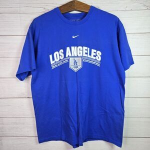 Vintage Los Angeles Dodgers Y2K Nike Center Swoosh Shirt 2 Sided Men’s Sz Large
